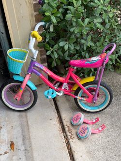 Huffy You Be You 12” Girls Bike with Training Wheels & Basket