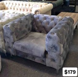 Velvet Gray Chair