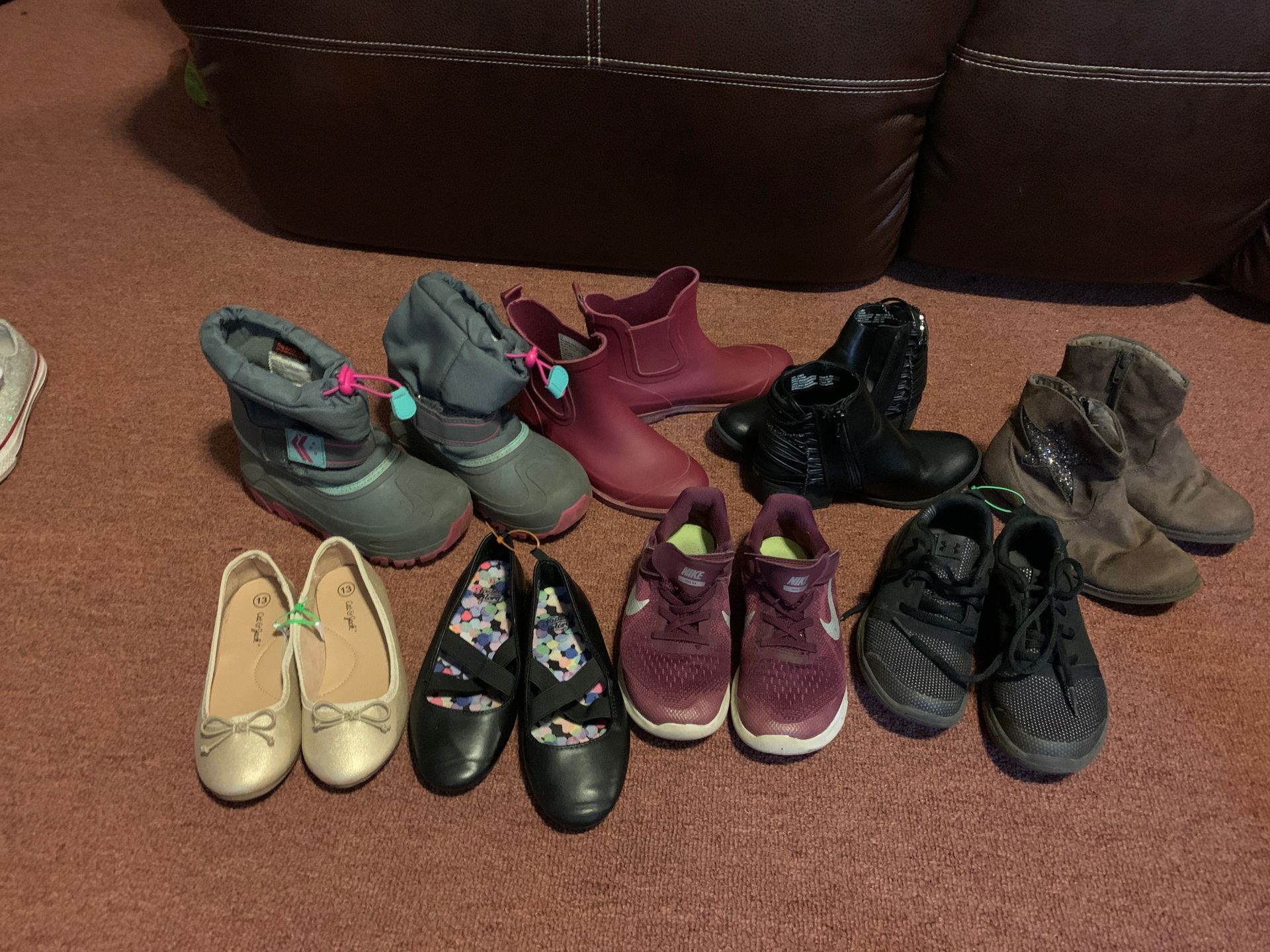 Lot of Size 13 Boots and Shoes for Little Girl