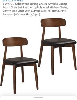 2 wood chairs
