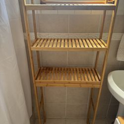 Bamboo Over The Toilet Storage Rack