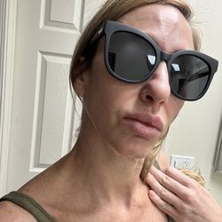 Quay Australia Black Oversized Cat-Eye ‘It’s My Way’ Sunglasses