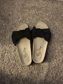 Black Bow Sandals