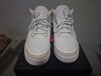White Air Jordan 3s retro