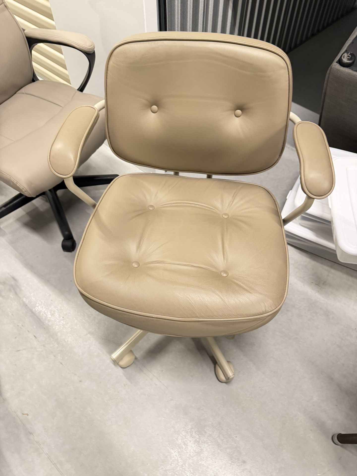 IKEA 100% Leather office chair, adjustable and adjustable seat msrp$400 before tax