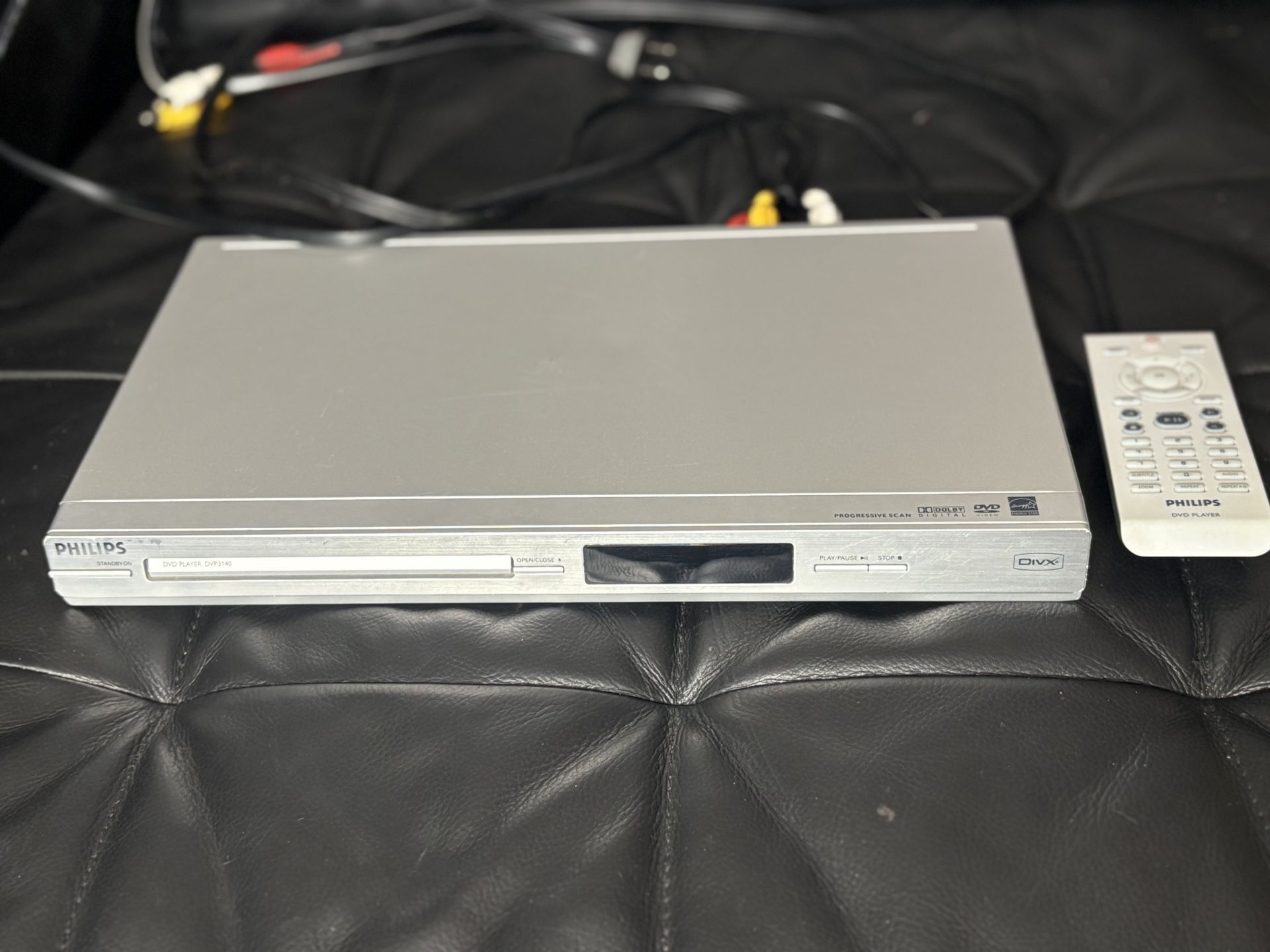 Retro Philips DVD player with remote / 10 DVD’s included/ model DVP3140/37