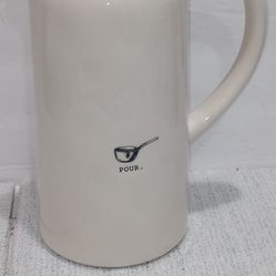 Rae Dunn Magenta Pour Pitcher, 9" Tall, Pre-Owned