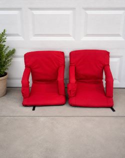 2 Zeny Portable Stadium Seats for Bleachers and 5-Reclining Adjustable Positions