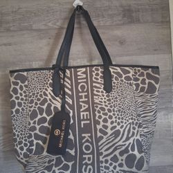 Black Zebra Print MK Purse