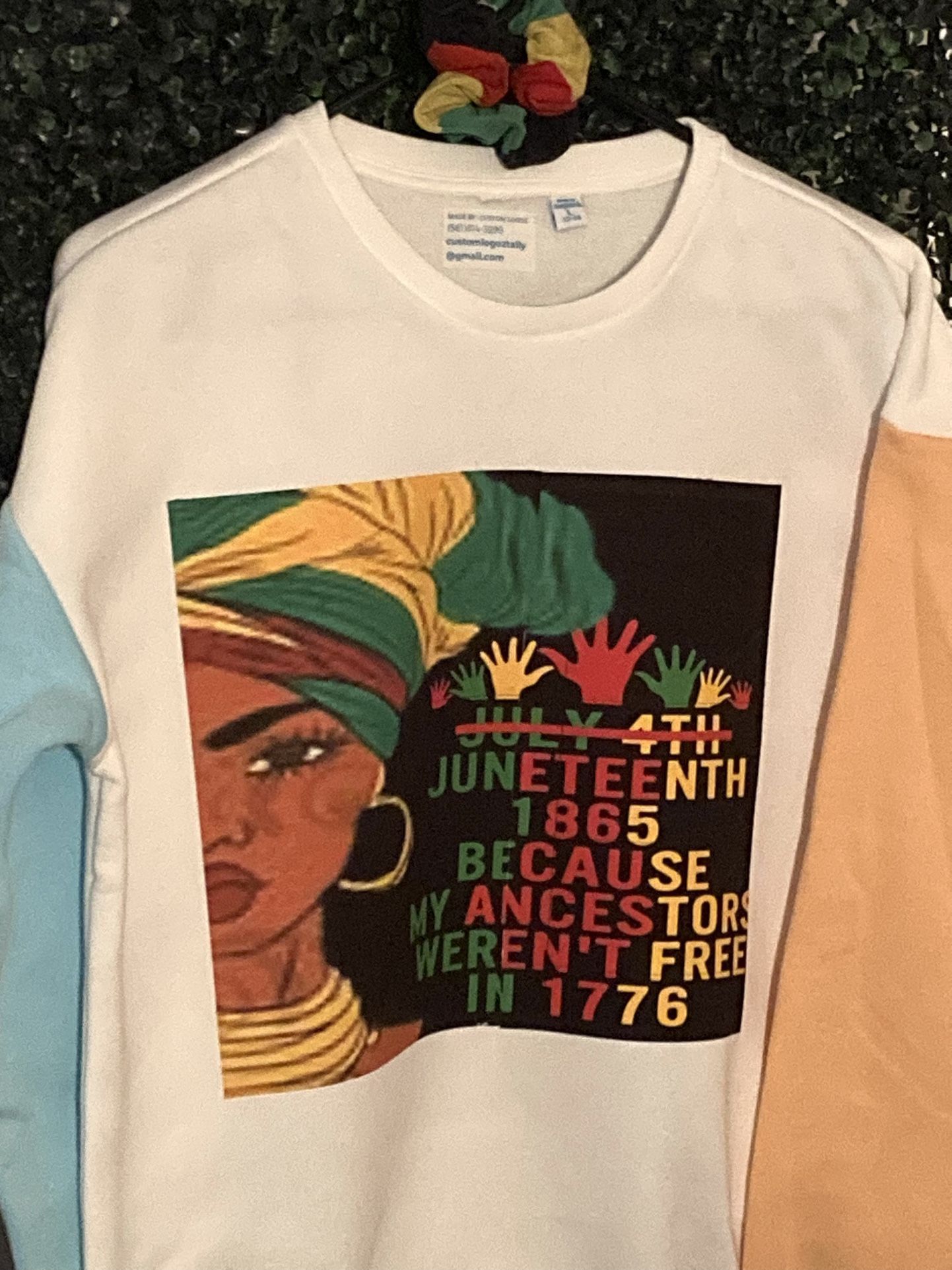 Juneteenth Day Custom Made HTV Shirt
