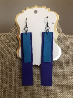 Hand made leather earrings