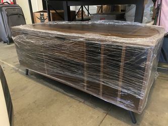 Mid-century modern style wooden media console