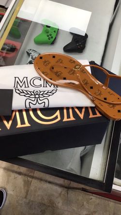 MCM Jelly T-Strap Sandals