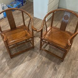 Two wood chair