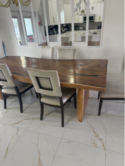 Live edge dining table