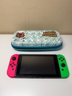 Nintendo Switch Console Bundle w/ Animal Crossing Case & 2 Games