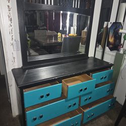 Dresser with mirror