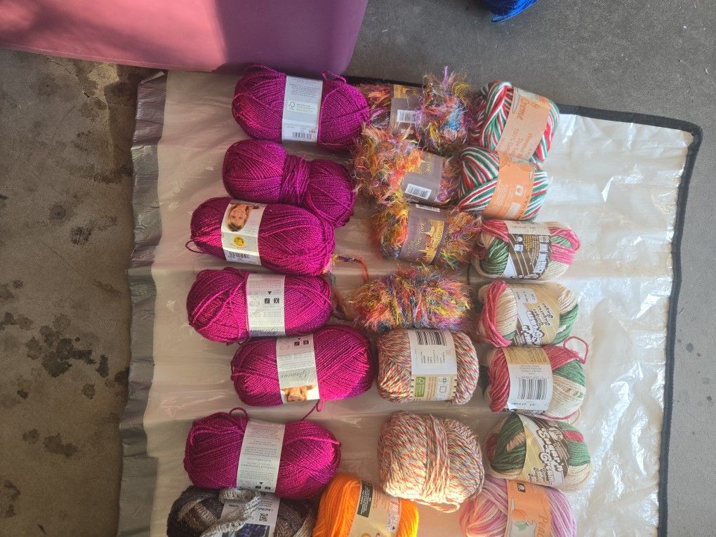 Over 44 In Lot Yarn All Differnet Brands
