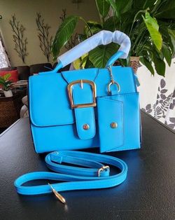 Electric Blue Belted Crossbody