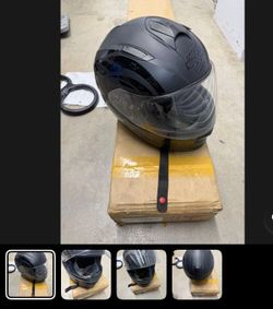 Harlet Davidson Matte Black Full Face Motorcycle Helmet