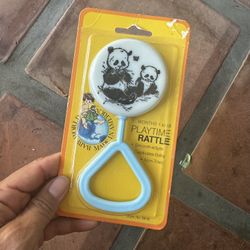 Vintage Panda Baby Rattle 