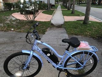 Schwinn EC1 electric cruiser style bicycle 26 inch wheels 7 speeds blue for Sale in Lauderdale Lakes FL OfferUp