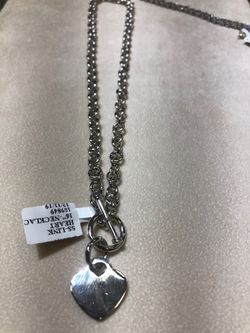 Pure sterling silver 925 Tiffany necklace with a hard engraving