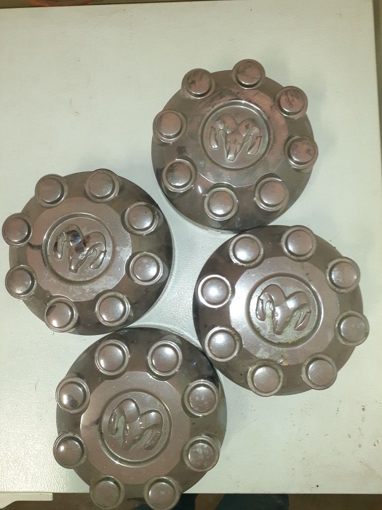 4 Dodge Ram 8 Lug Center Caps