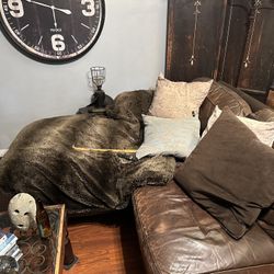 Brown Leather sofa 