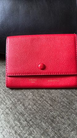Red Celine small envelope wallet