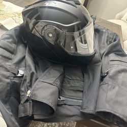 2XL Helmet and L Jacket 