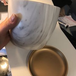 Marble Plant Pot 