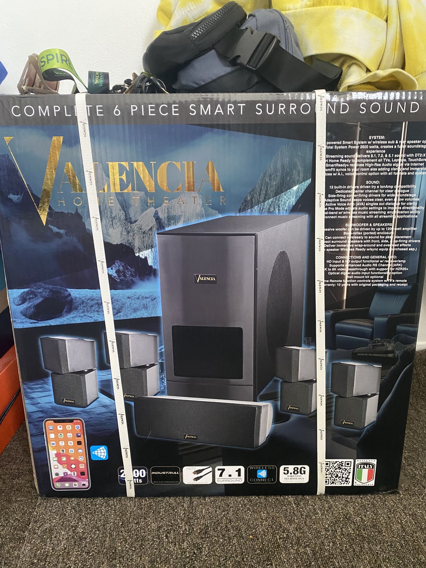 Valencia Home Theater Six Piece Surround Sound