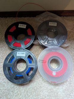 PLA Filament Red and Blue and Grey 1.75mm 2.5kg total