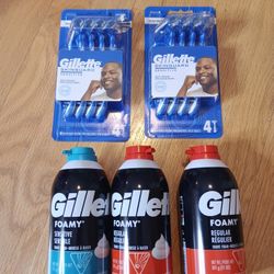 5 For $14 Gillette Shave Foam And Razor 