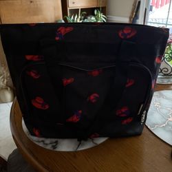 Red Hatters Black Tote