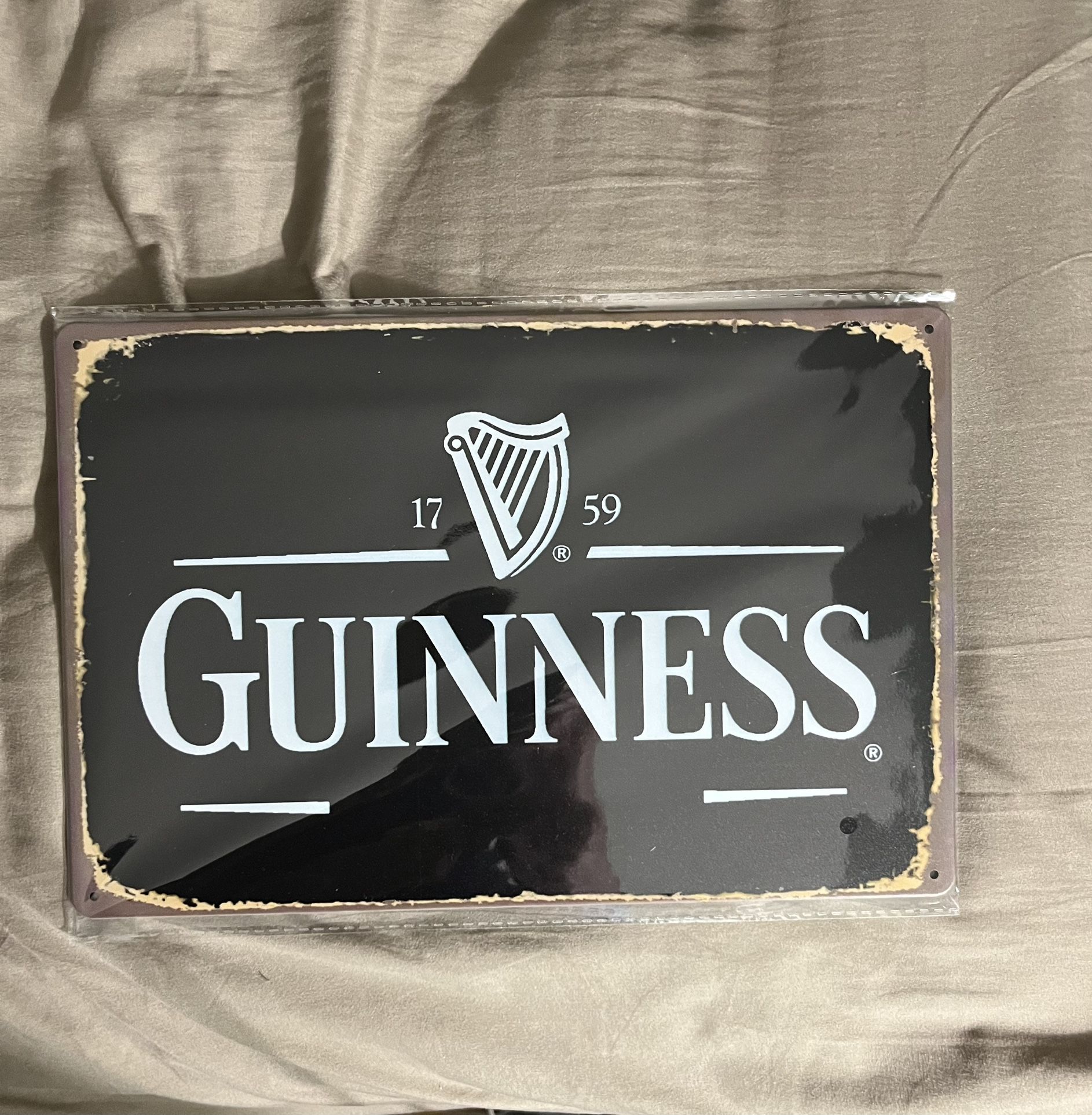 Guinness Beer Metal Bar Sign