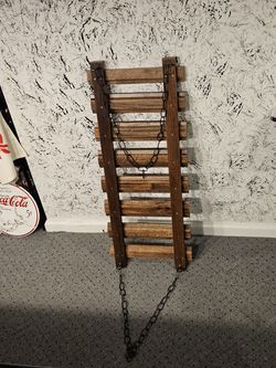 Wine Glass Rack, Hanging Solid Oak Wood. 36" wide by 15" deep.