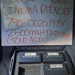 3 pk Red Digital Cinema Redvolt Battery