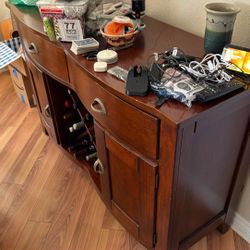 Wine Hutch And Dining Room Table