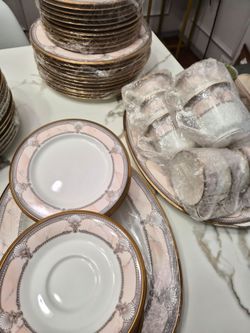 Fine China Dinnerware Set and 2 platters