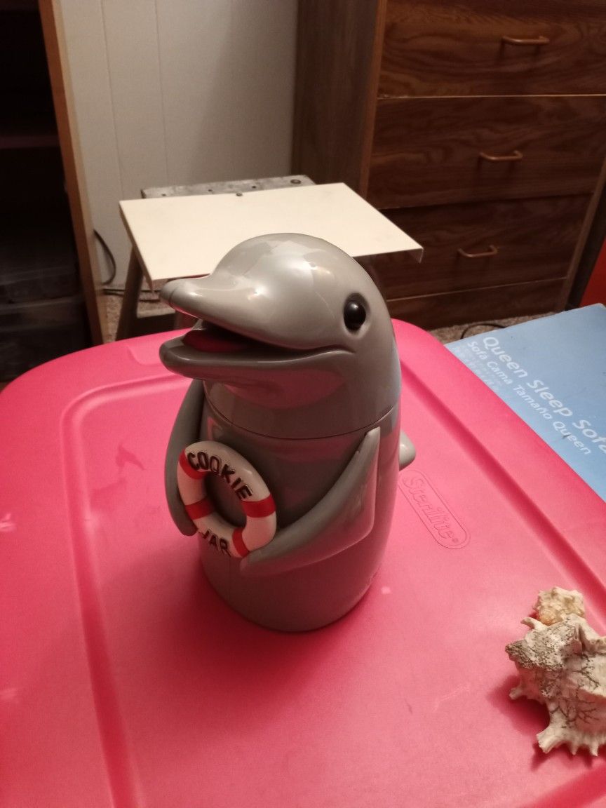 Dolphin Cookie Jar That Makes Sound Like Philper WheOpened