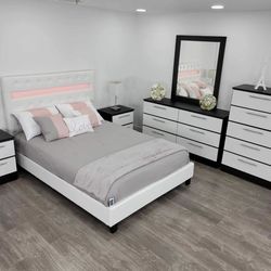 Bedroom Set whit led light - Juego De Cuarto con luz led