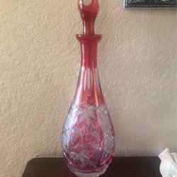 Vintage Crystal Wine Decanter 