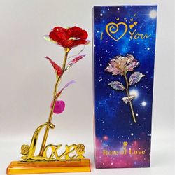 Rose Star Gift Box Glowing Rose Valentine's Day Gift/With Love Stand