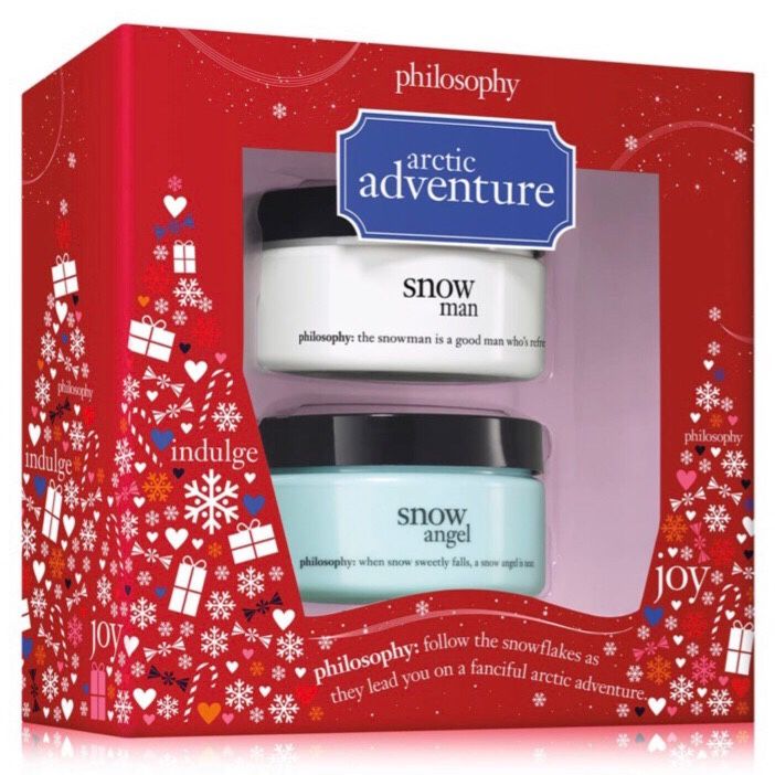 Philosophy ARCTIC ADVENTURE Gift Set SNOW ANGEL & SNOWMAN BODY SOUFFLES 8oz NWT