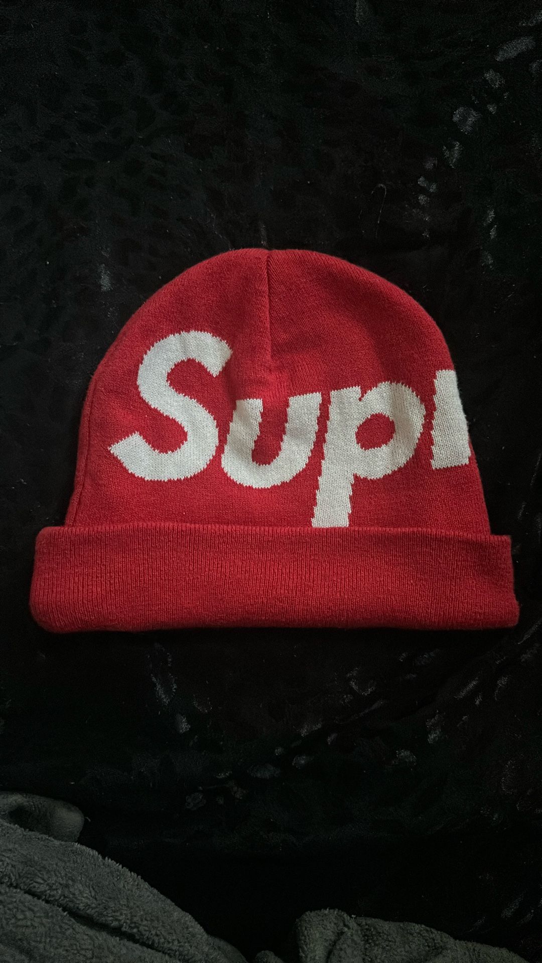 2023 Supreme Big Logo Beanie 'Red' !!!