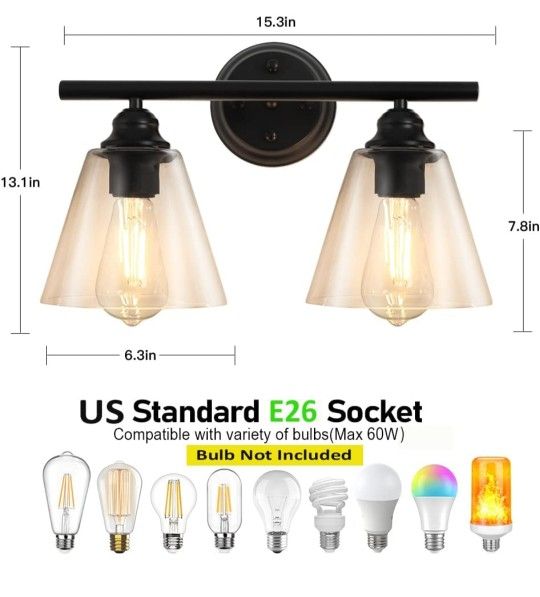2 LIGHT WALL SCONCE - BRAND NEW