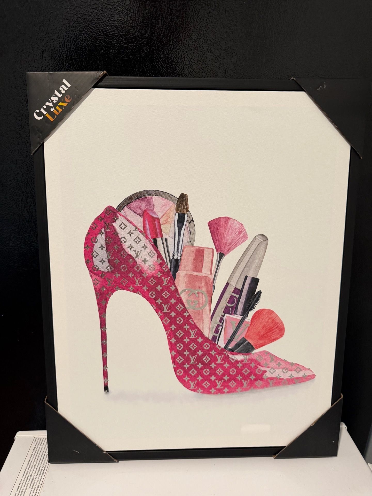 Crystal Luxe Designer Inspired High Heel Makeup Canvas Art