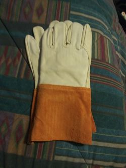Leather mig XL welding gloves special price 7$